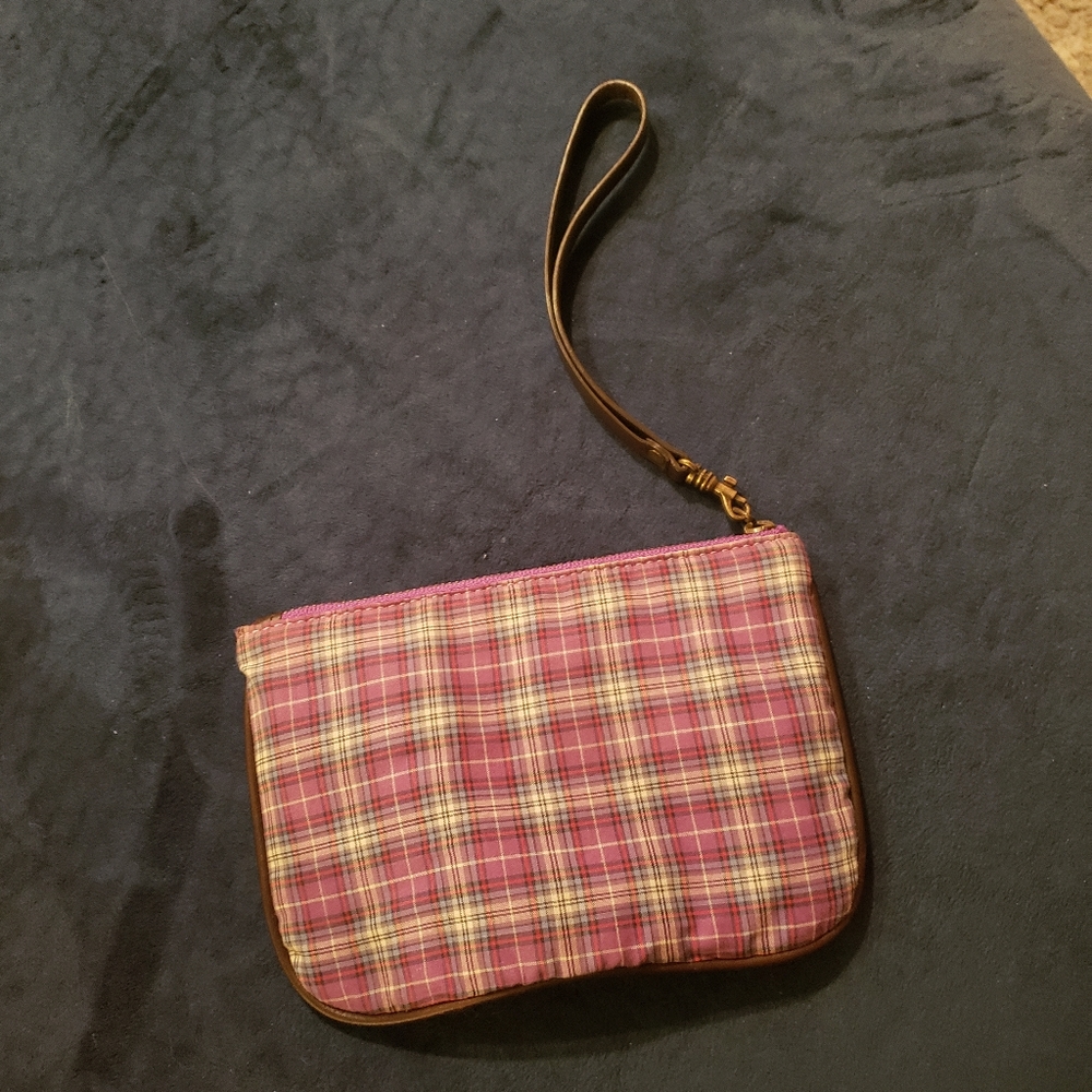 J. Crew plaid wristlet